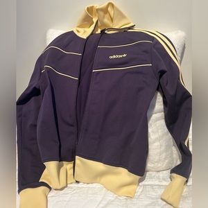 Adidas athletic jacket. Excellent condition. Laker purple and soft yellow.